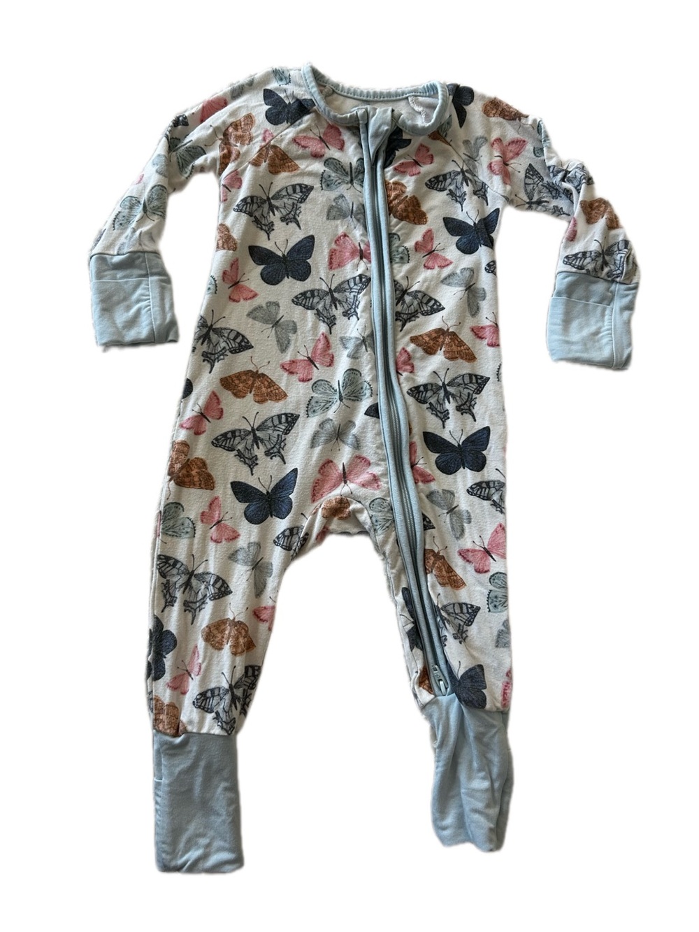 Caden Lane Bentley’s Butterfly Bamboo Pajama 0-3M Baby Zipper Sleeper
